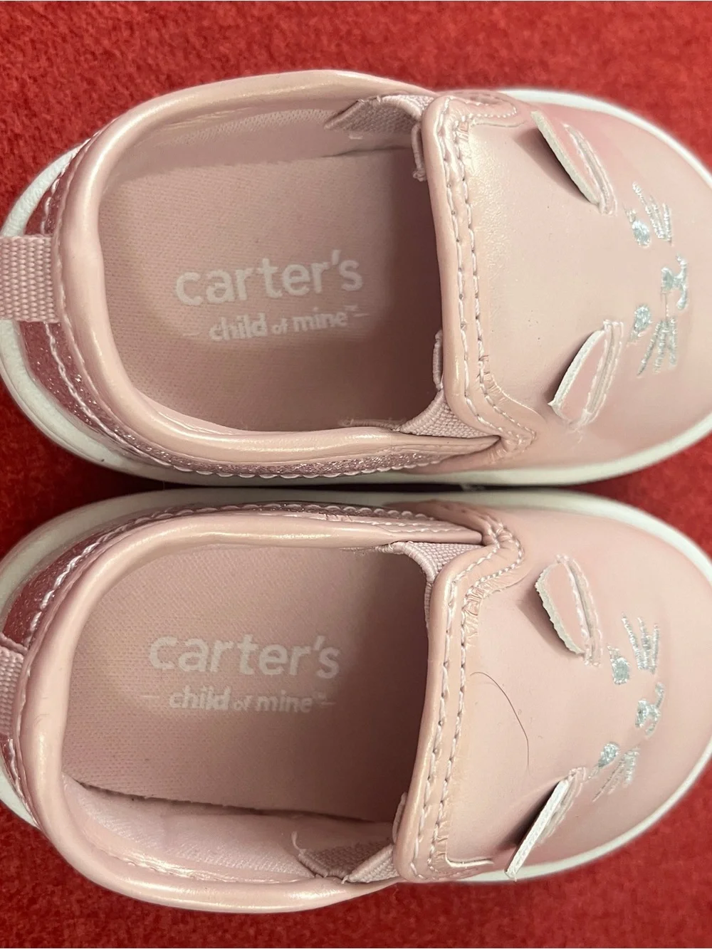 Carter's Pink Slip-On Toddler Shoes with Cat Face